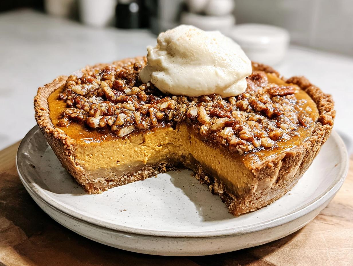 Pastel Calabaza Praliné 100% Celestial - Praline Pumpkin Pie Heavenly - ingredients laid out
