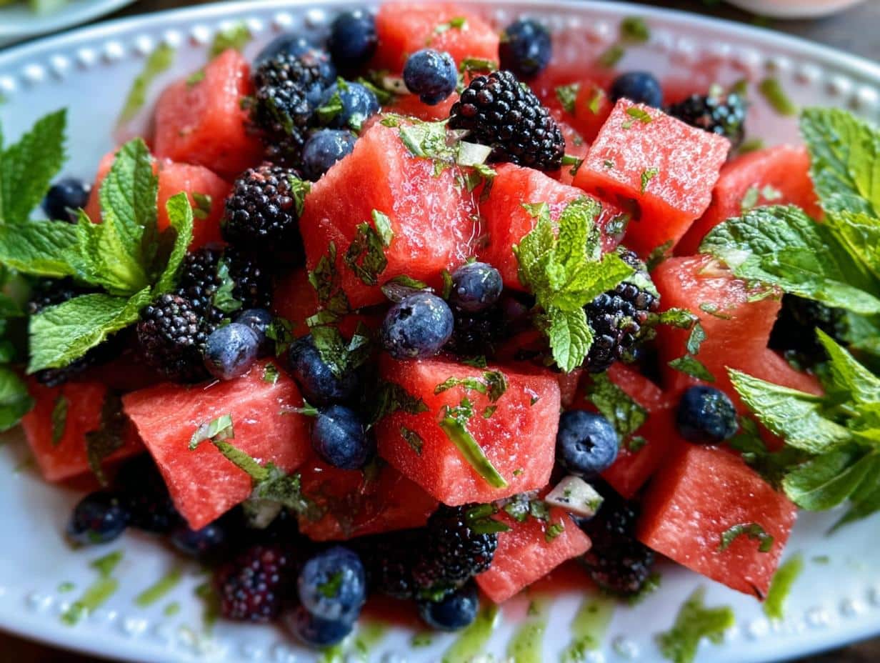 Sandía Bayas Deliciosa en 15 min 8 Sandía Bayas Deliciosa en 15 min - Berry Watermelon Fruit Salad - main visual representation