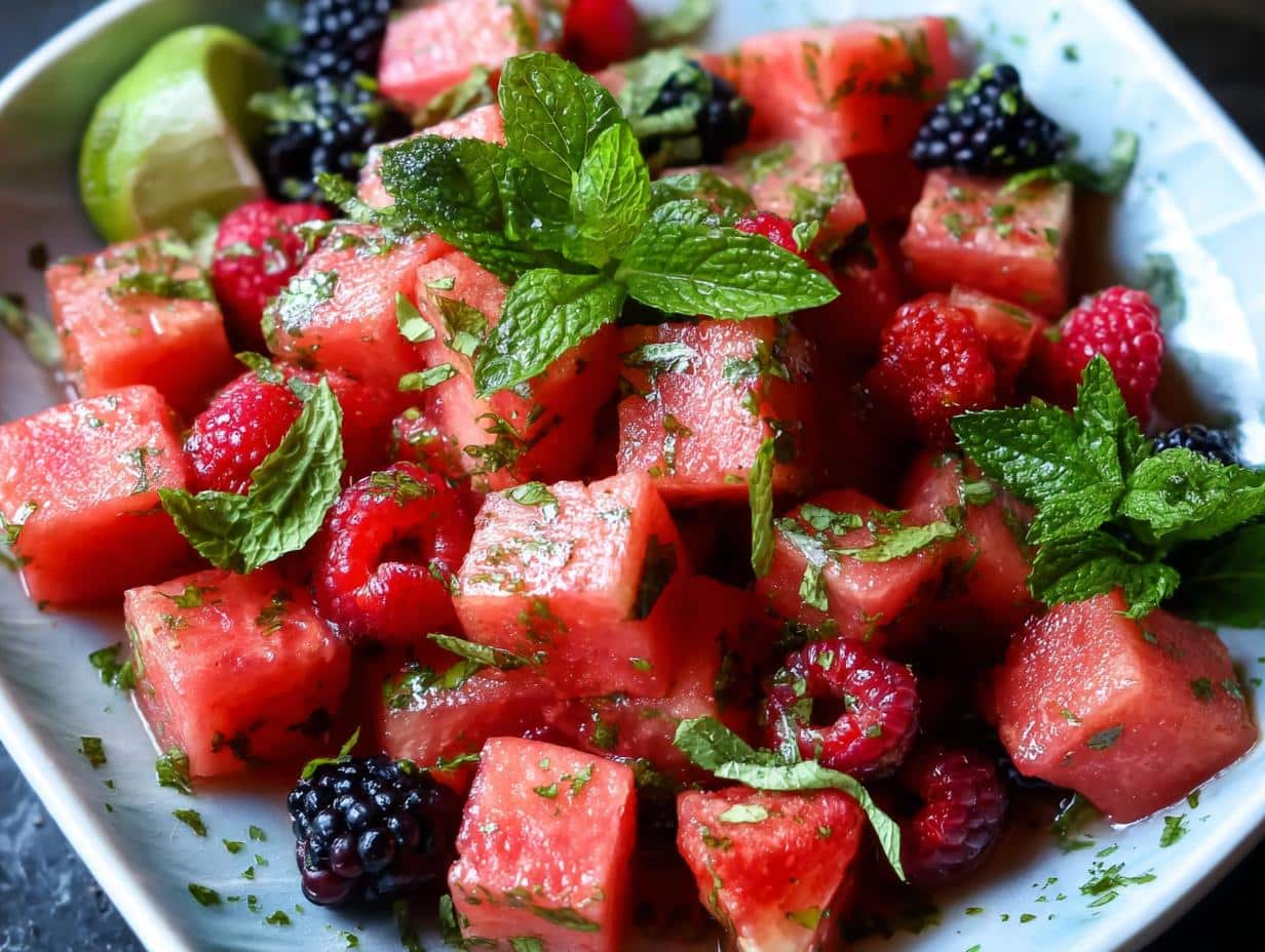 Sandía Bayas Deliciosa en 15 min 7 Sandía Bayas Deliciosa en 15 min - Berry Watermelon Fruit Salad - additional detail