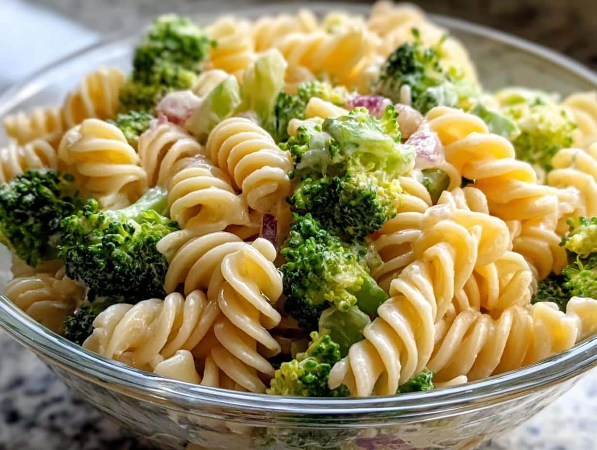 Ensalada Pasta Brócoli: ¡Deliciosa y Refrescante! - Broccoli Pasta Salad Refreshing - ingredients laid out