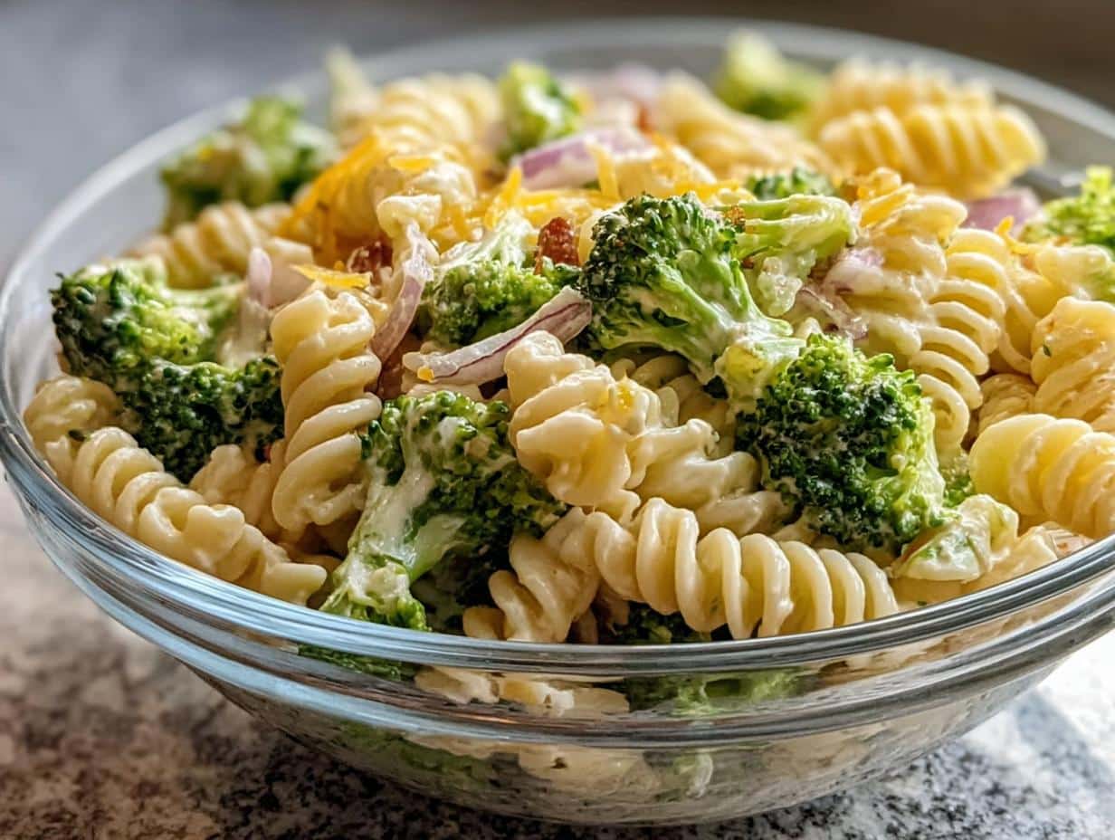 Ensalada Pasta Brócoli: ¡Deliciosa y Refrescante! - Broccoli Pasta Salad Refreshing - close-up of ingredients