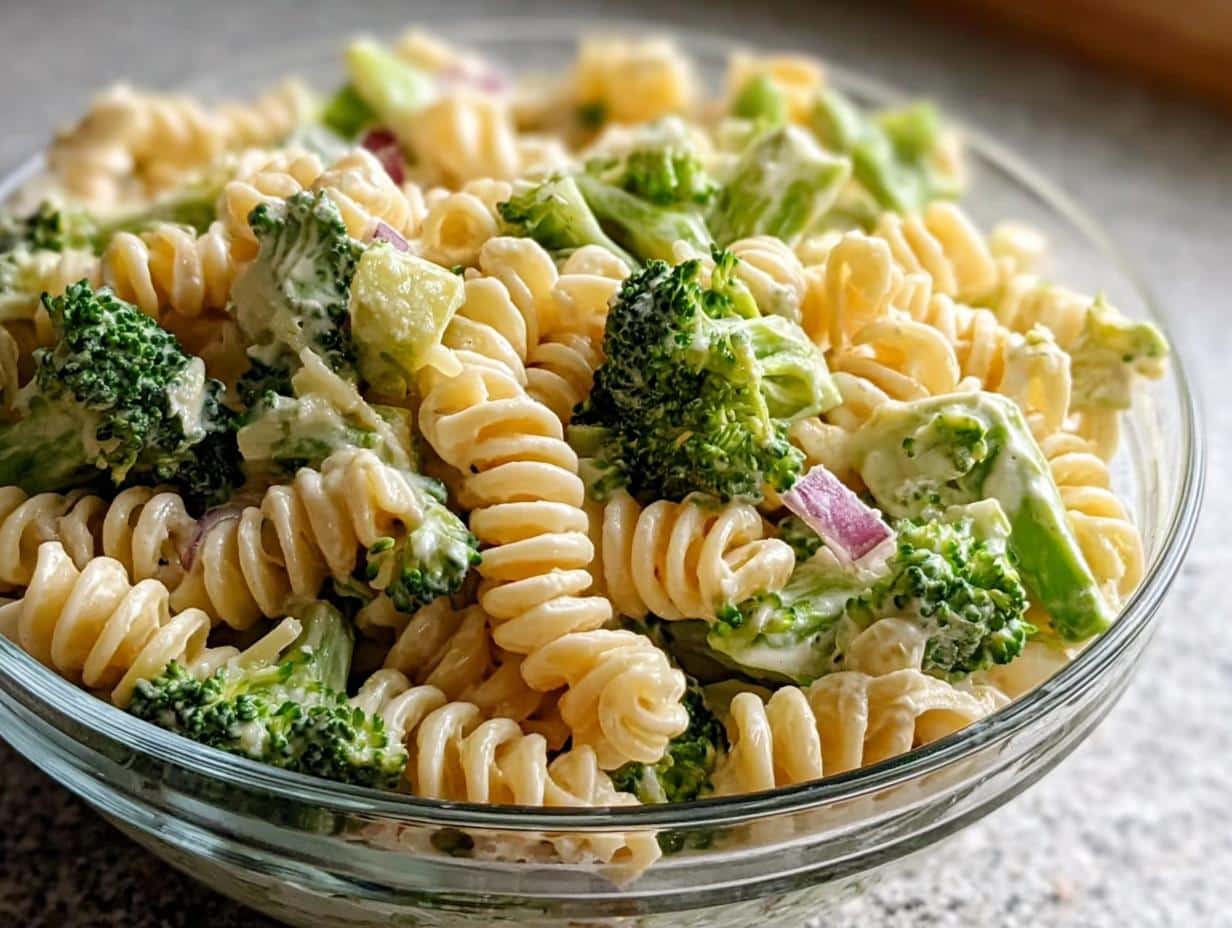 Ensalada Pasta Brócoli: ¡Deliciosa y Refrescante! - Broccoli Pasta Salad Refreshing - serving suggestion