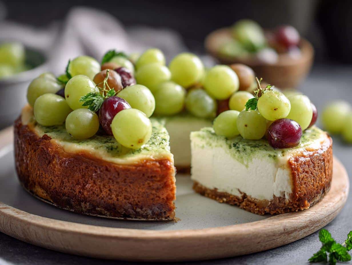 Cheesecake Uva Verde Perfecto: ¡Solo 20 Minutos! - Cheesecake Uva Verde - additional detail