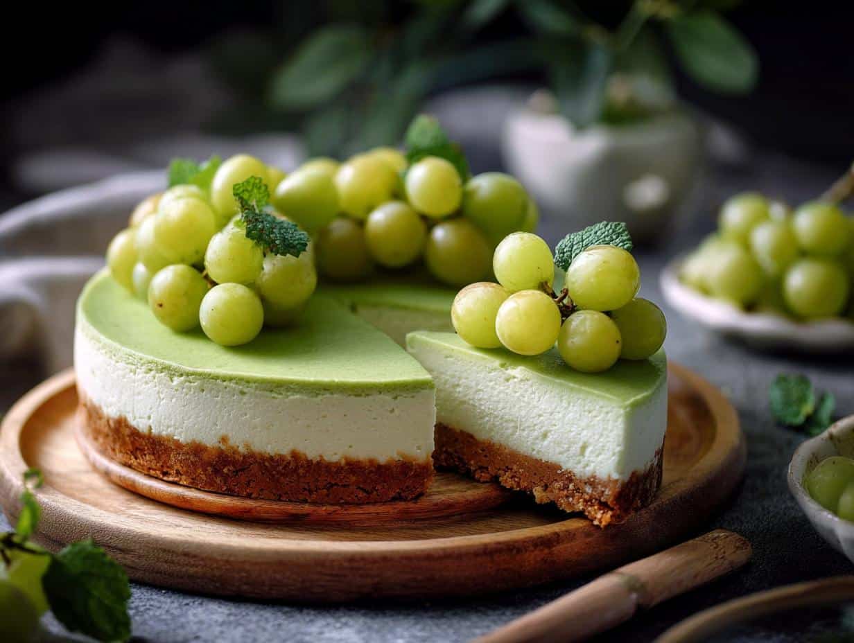 Cheesecake Uva Verde Perfecto: ¡Solo 20 Minutos! - Cheesecake Uva Verde - additional detail