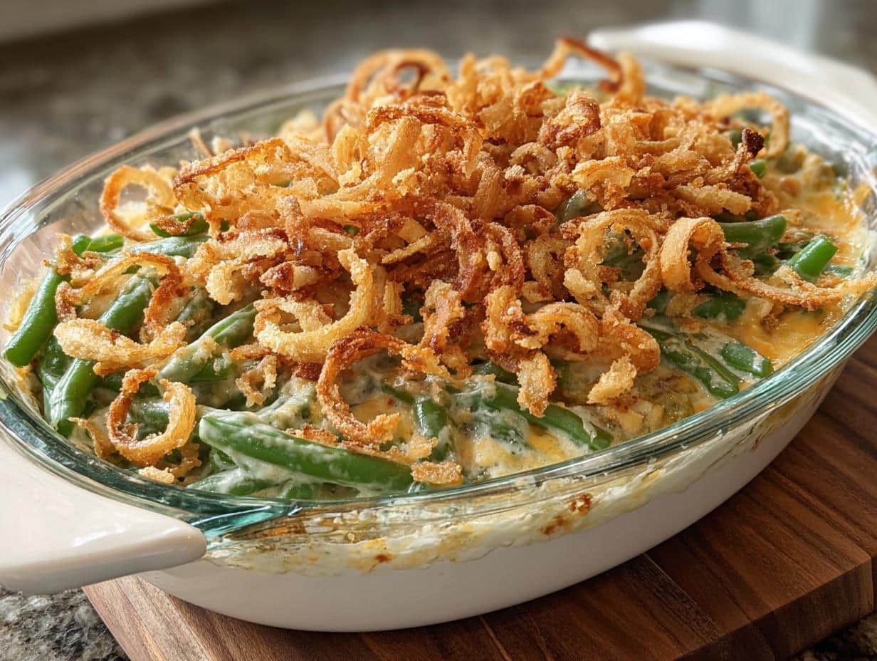 Cazuela de Judías Verdes Cremosa: ¡Delicia 100% Casera! - Creamy Green Bean Casserole - additional detail