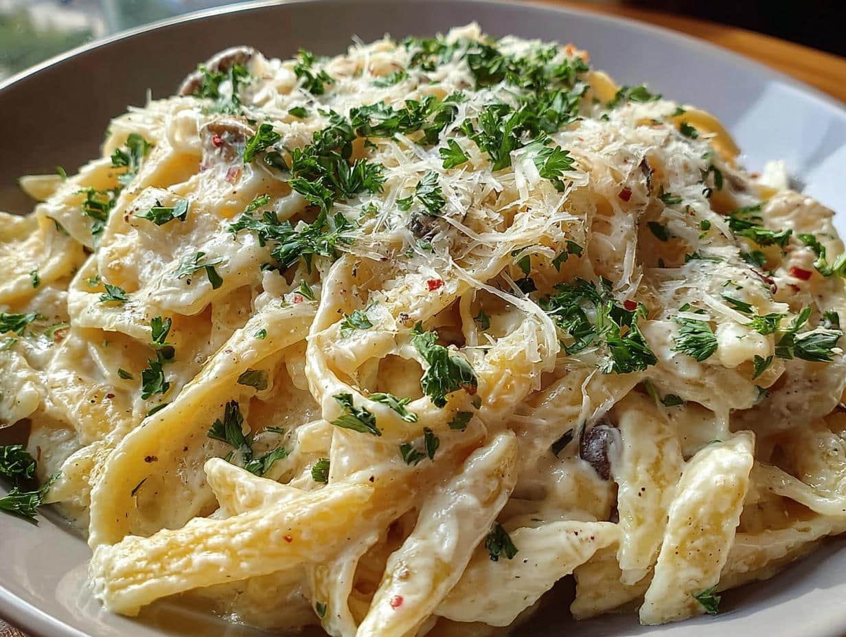Pasta Cremosa: 5 secretos para una salsa deliciosa - Creamy White Sauce Pasta - additional detail