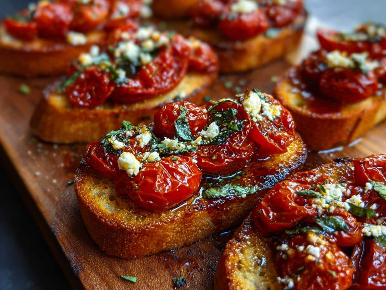 Crostini Tomate Asado Ajo: ¡Delicia 45 Min! - Crostini Tomate Asado Ajo - main visual representation