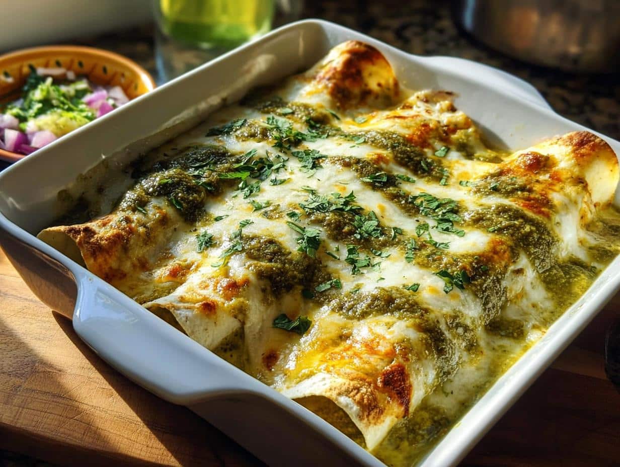 Enchiladas Suizas: ¡Un Placer Cremoso en 30 Min! - Enchiladas Suizas - main visual representation