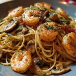 Espaguetis Con Gambas Champinones