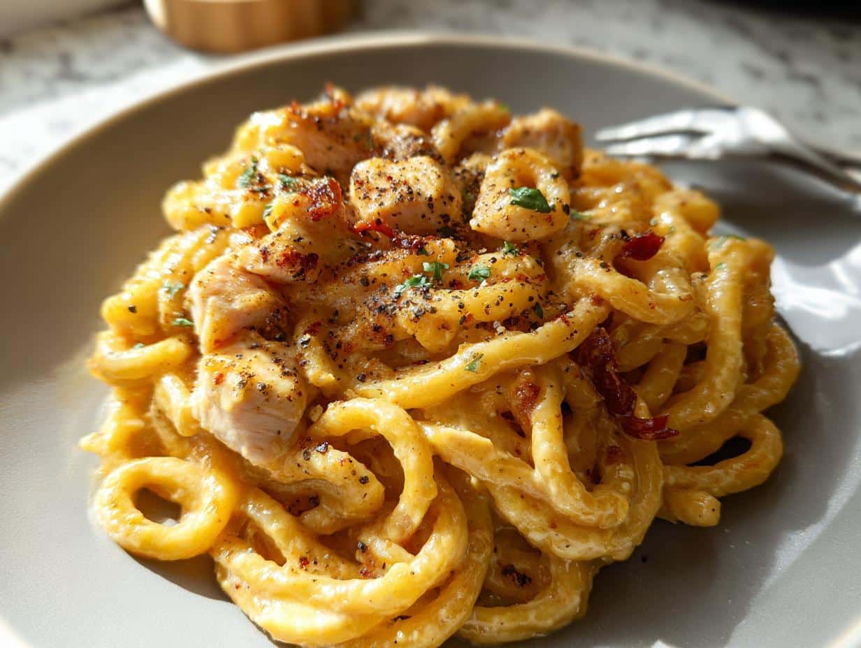 Pasta Pollo Miel Pimienta: Delicia Rápida Sorprendent - Honey Pepper Chicken Pasta - additional detail