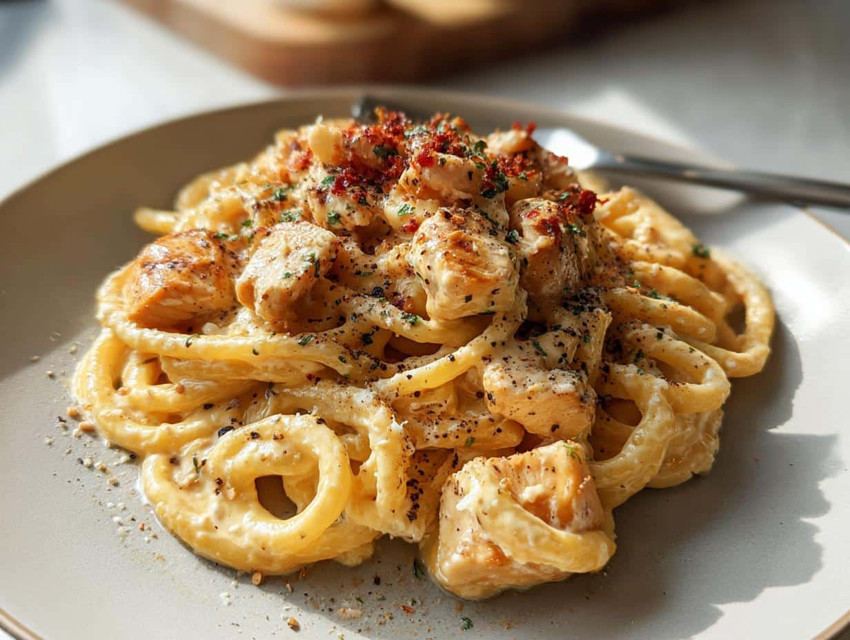 Pasta Pollo Miel Pimienta: Delicia Rápida Sorprendent - Honey Pepper Chicken Pasta - additional detail