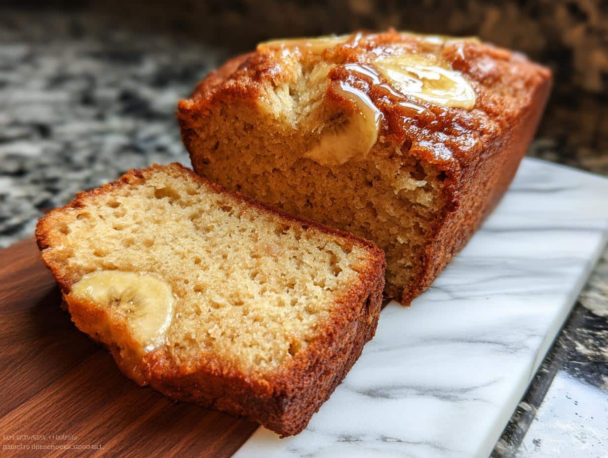 Pan de Plátano Miel Vainilla: Suave Delicia - Honey Vanilla Banana Bread - additional detail