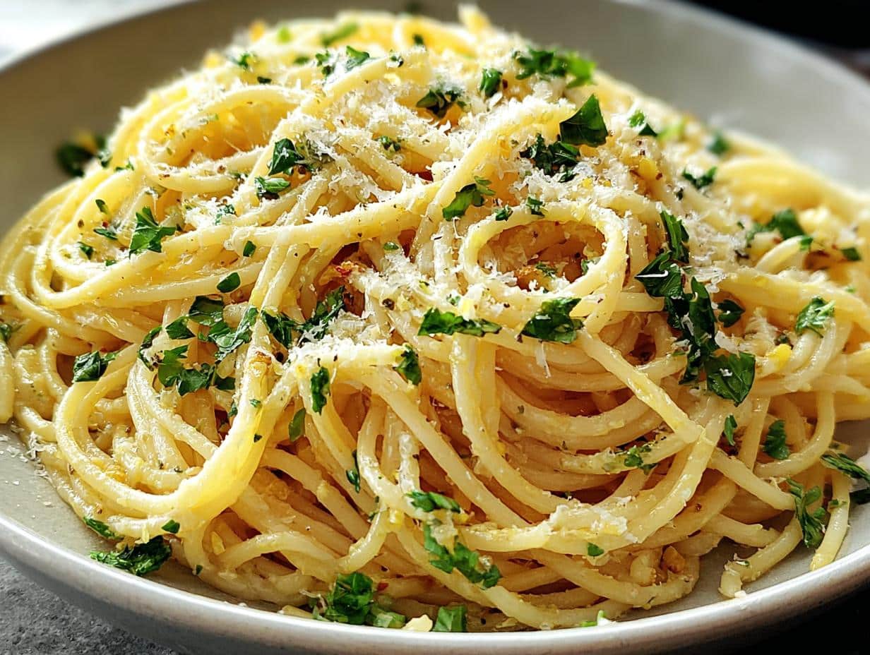 Pasta Limón Ajo: Increíble Sabor en 20 Minutos 74 Pasta Limón Ajo: Increíble Sabor en 20 Minutos - Lemon Butter Garlic Pasta - main visual representation