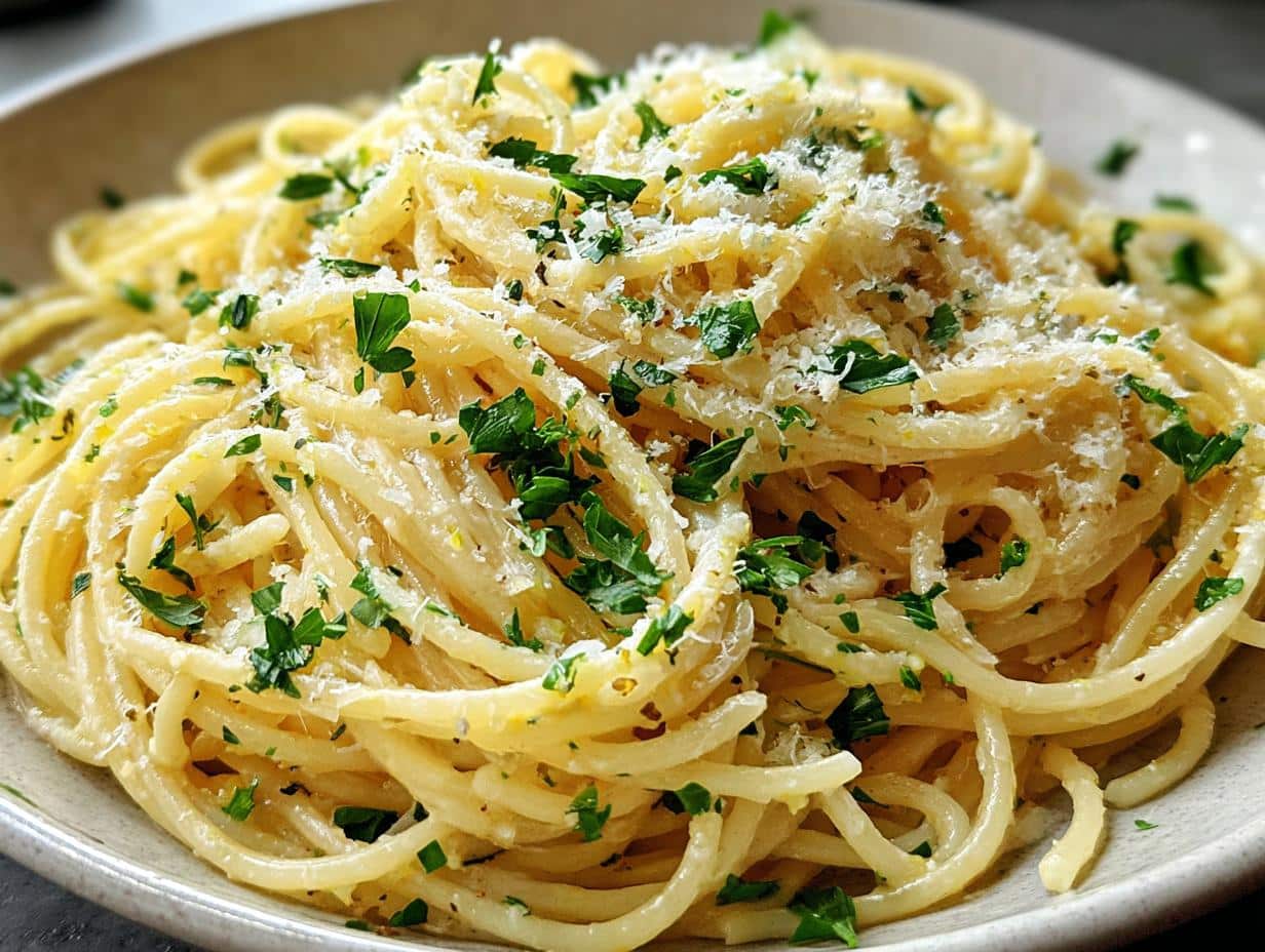Pasta Limón Ajo: Increíble Sabor en 20 Minutos 73 Pasta Limón Ajo: Increíble Sabor en 20 Minutos - Lemon Butter Garlic Pasta - additional detail