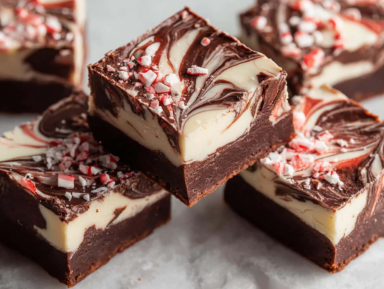 Fudge de Menta Festivo: ¡Delicia Irresistible! - Peppermint Swirl Fudge Festive - main visual representation