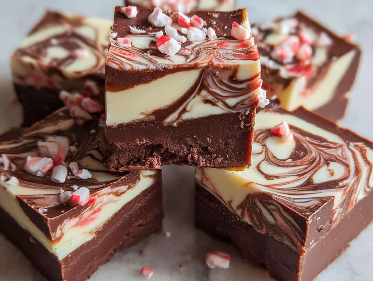 Fudge de Menta Festivo: ¡Delicia Irresistible! - Peppermint Swirl Fudge Festive - additional detail