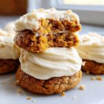 Pumpkin Cookies Creamy Frosting