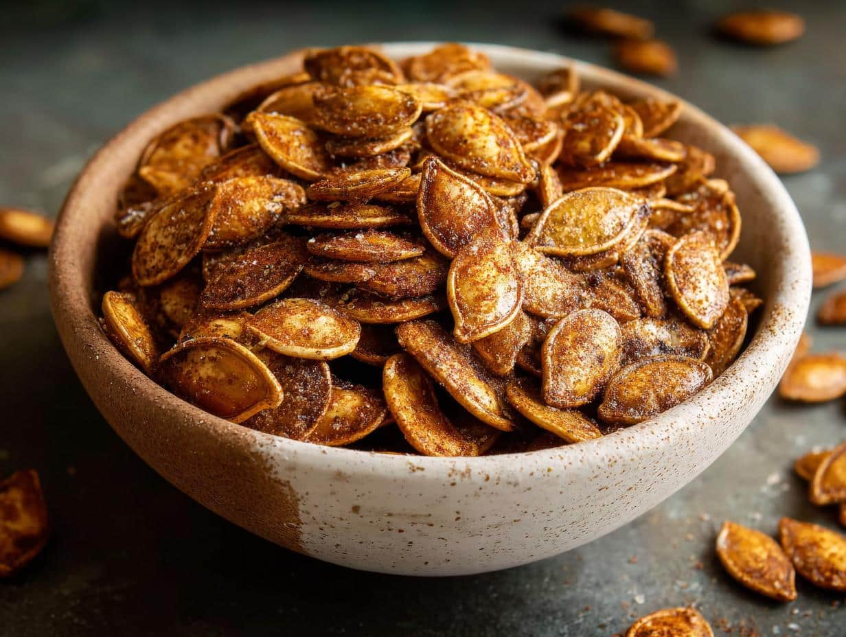 Semillas Calabaza Canela: ¡Tu Snack Crujiente Perfecto! 49 Semillas Calabaza Canela: ¡Tu Snack Crujiente Perfecto! - Roasted Pumpkin Seeds Cinnamon - additional detail