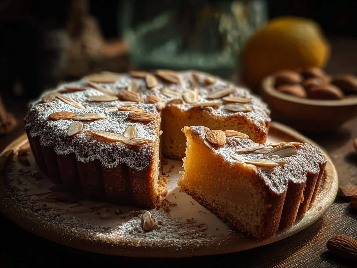 Tarta Santiago Fría: ¡Delicia 1 Sin Horno! 81 Tarta Santiago Fría: ¡Delicia 1 Sin Horno! - Tarta Santiago Fria Una - close up of ingredients