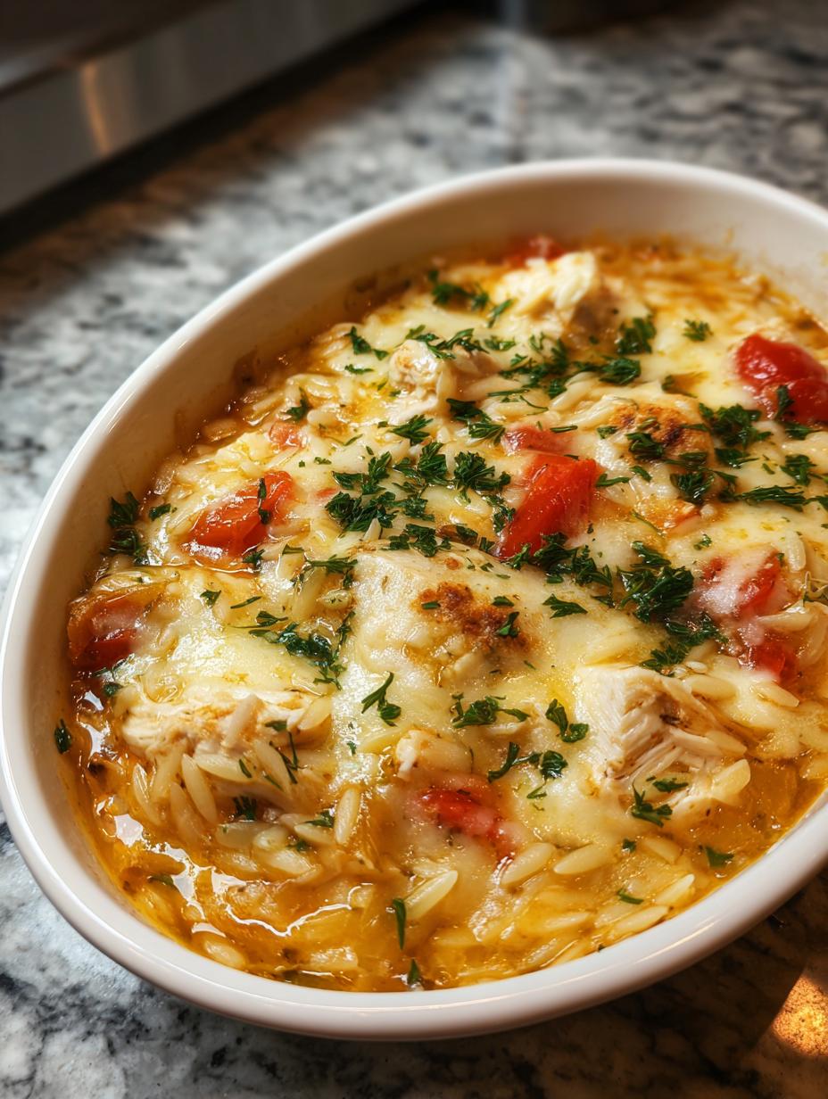 Cazuela Orzo Con Pollo: Un Delicioso Abrazo Cremoso 77 Cazuela Orzo Con Pollo: Un Delicioso Abrazo Cremoso - Cazuela Orzo Con Pollo con pollo tierno y orzo cremoso en un plato blanco