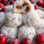 Cherry Snowball Cookies Festive