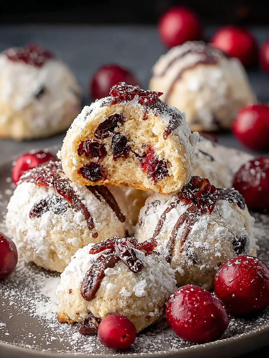 Cherry Snowball Cookies Festive: ¡5 Recetas Únicas! 78 Plato de Cherry Snowball Cookies Festive con cerezas marrasquino picadas y azúcar glas