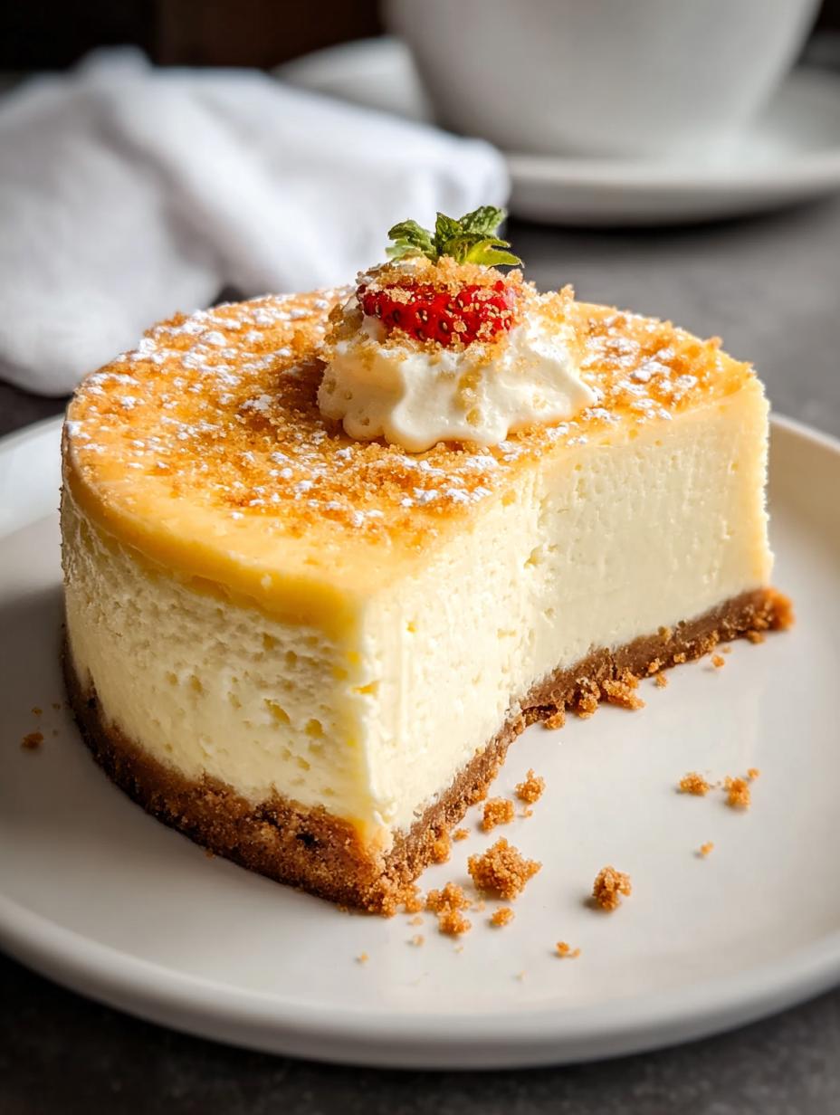 Guía Crema Cheesecake: ¡1 Receta Perfecta Revelada! - Creamy Cheesecake Guide Baking - un delicioso cheesecake cremoso recién horneado con una base de galleta dorada