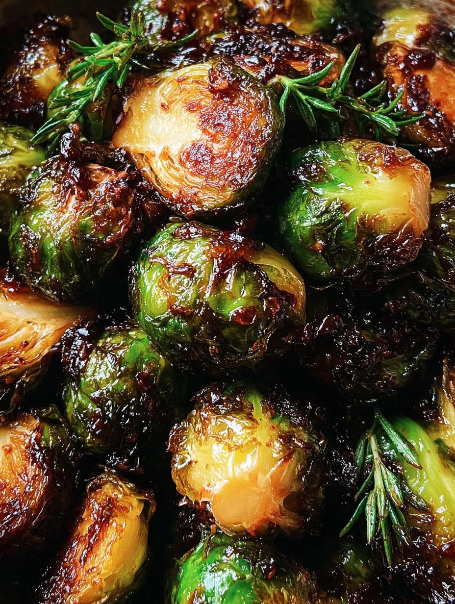 Irresistibles Coles de Bruselas Crujientes con Miel Balsámica, perfectamente caramelizadas y listas para servir
