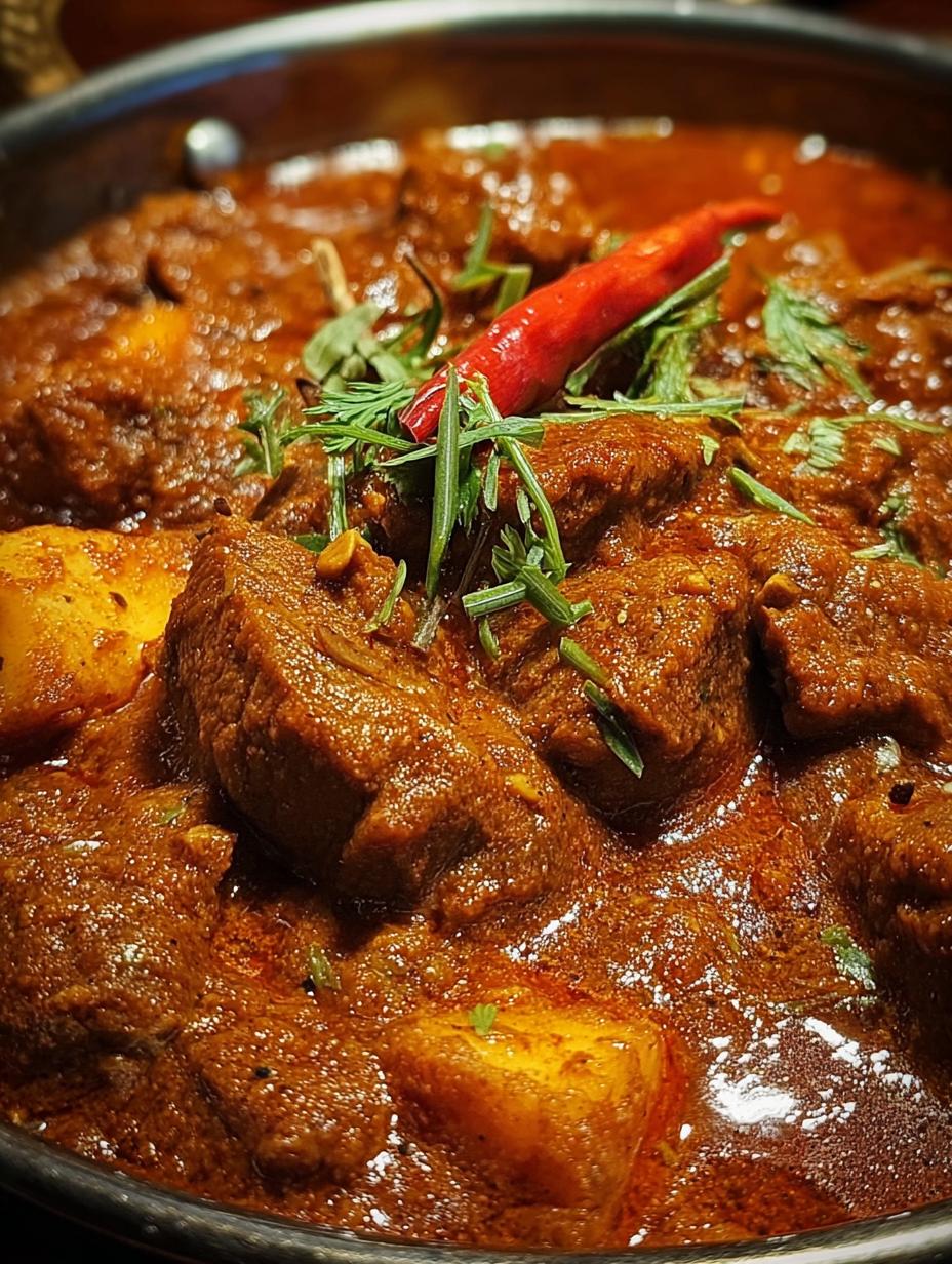 Curry Carne Indio: 1 Paso para una Ternura Perfecta 105 Delicioso Curry Carne Indio con arroz basmati y cilantro fresco, listo para servir