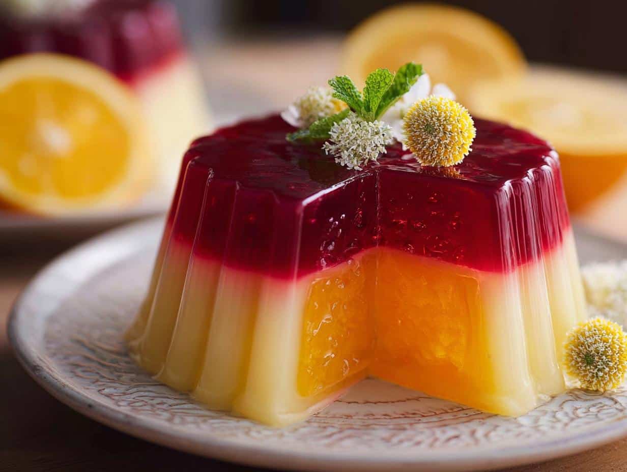 Gelatina Bicolor Jamaica Mango: ¡Delicia Irresistible! - Gelatina Bicolor Jamaica Mango - additional detail
