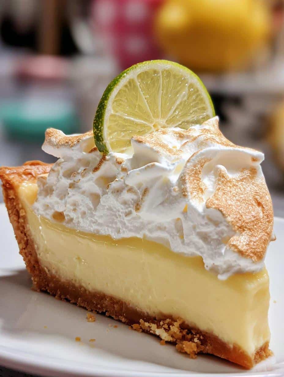 Irresistible Mejor Pie Limon Del con merengue dorado y base crujiente, listo para servir