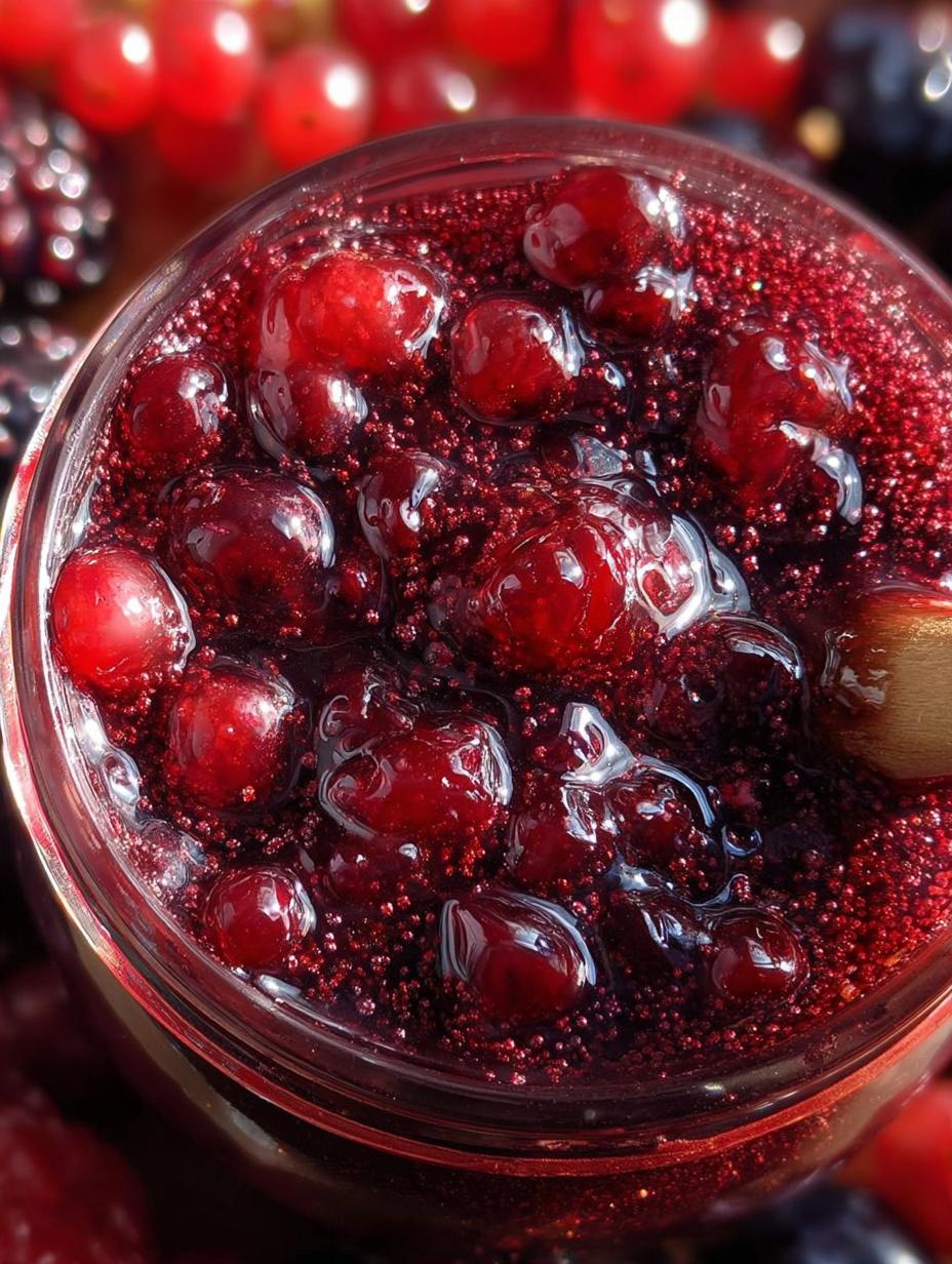 Fantástica Mermelada Frutos Rojos Sin: ¡3 Semanas! 57 Mermelada de Frutos Rojos Sin Azúcar casera y vibrante en un frasco de vidrio, lista para disfrutar