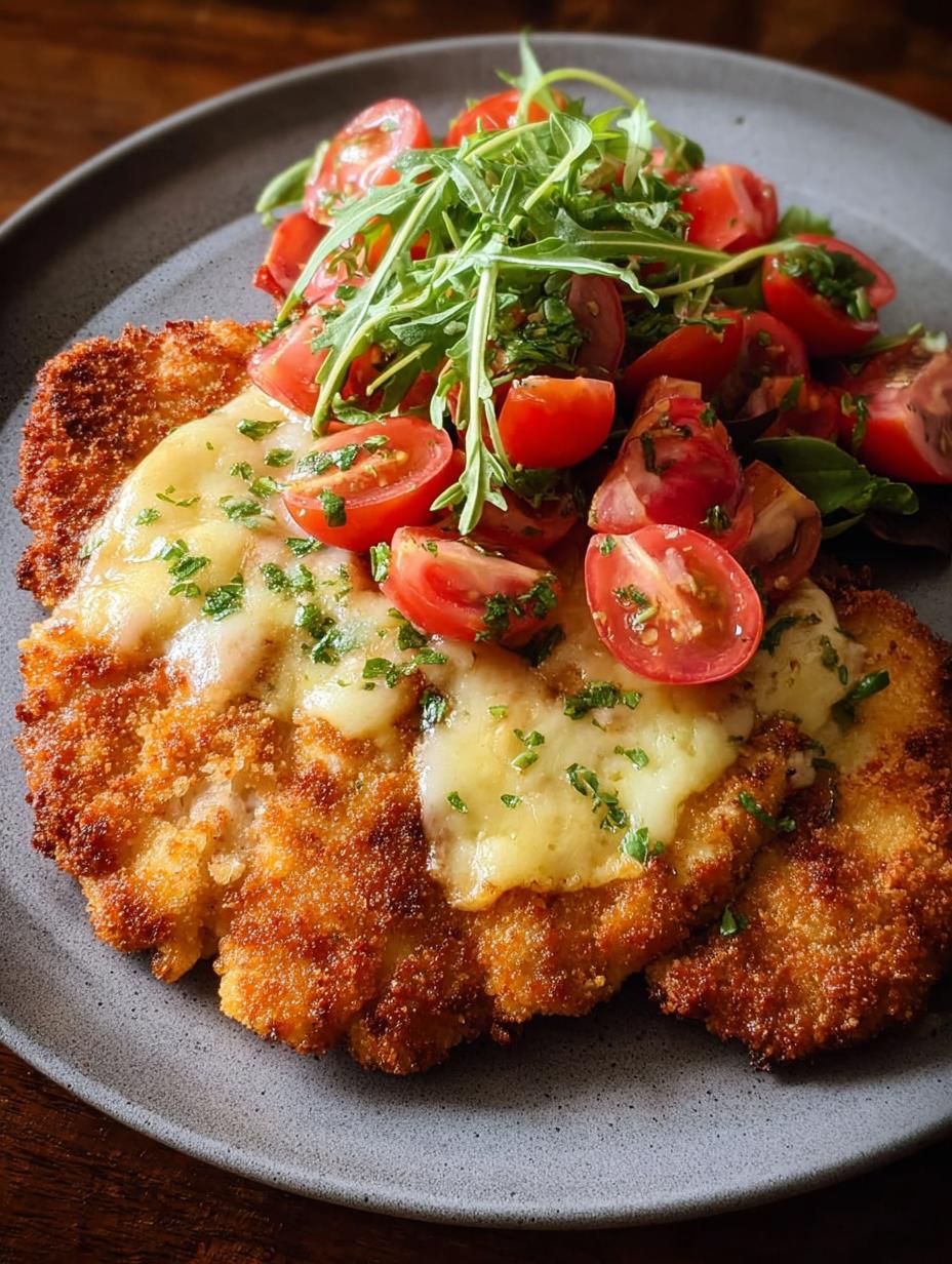 ¡Magnífica Milanesa Pollo Napolitana en 9 Pasos! - Milanesa Pollo Napolitana - plato principal con pollo empanizado, salsa de tomate y queso derretido