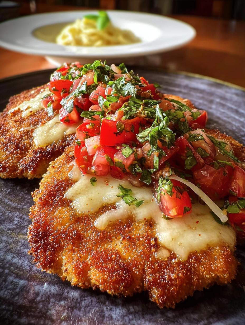 ¡Magnífica Milanesa Pollo Napolitana en 9 Pasos! - Milanesa Pollo Napolitana - vista de cerca con queso derretido y orégano