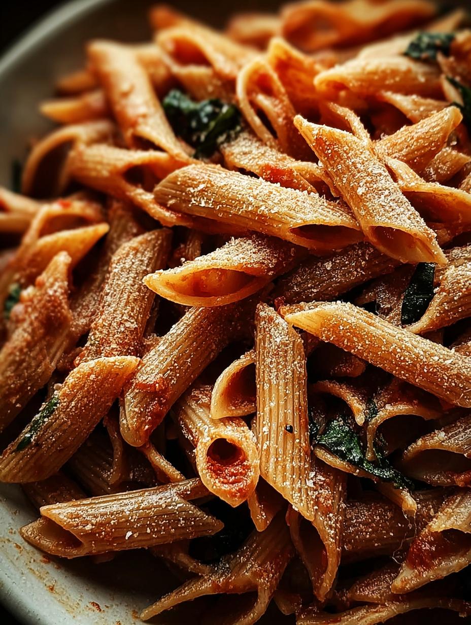 ¡Terrible! Tu Pasta Vampiro Rápida Fácil en 10 min 86 Deliciosa Pasta Vampiro Rápida Fácil en una sartén, lista para servir, con hojas de albahaca