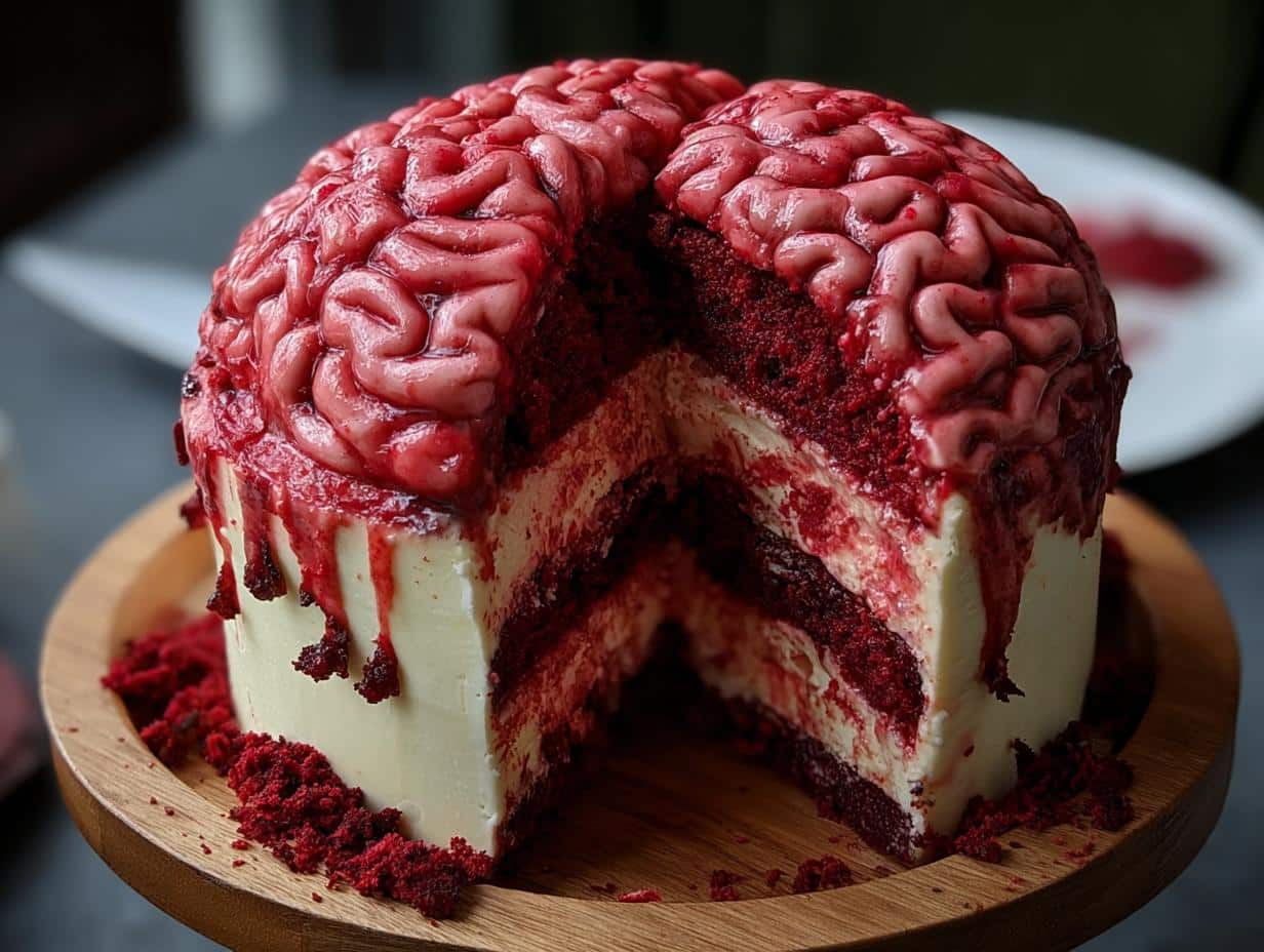 Pastel Terciopelo Con Forma: Pastel de terciopelo rojo con glaseado de queso crema