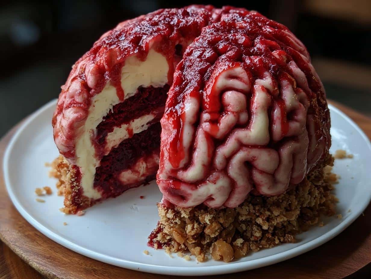 Pastel Terciopelo Con Forma: Detalle de la decoración de un pastel de terciopelo rojo
