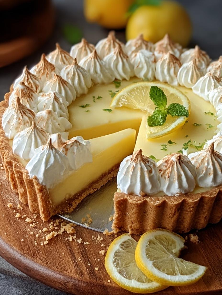 Rebanada de Pay Limon Con Buttercream con una base crujiente y un relleno cremoso, decorado con un remolino de glaseado