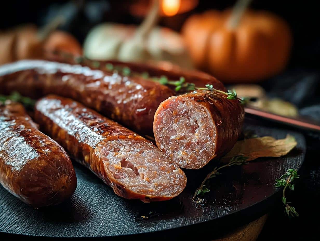 Salchicha Estilo Halloween Sorprendente y Fácil - Salchicha Estilo Halloween Una - close-up of spooky sausages