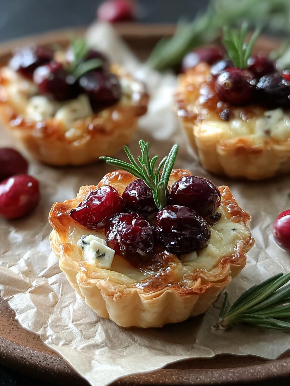 Savory Cranberry Brie Tartlets: 1 Paso Brillante - Savory Cranberry Brie Tartlets - main visual representation