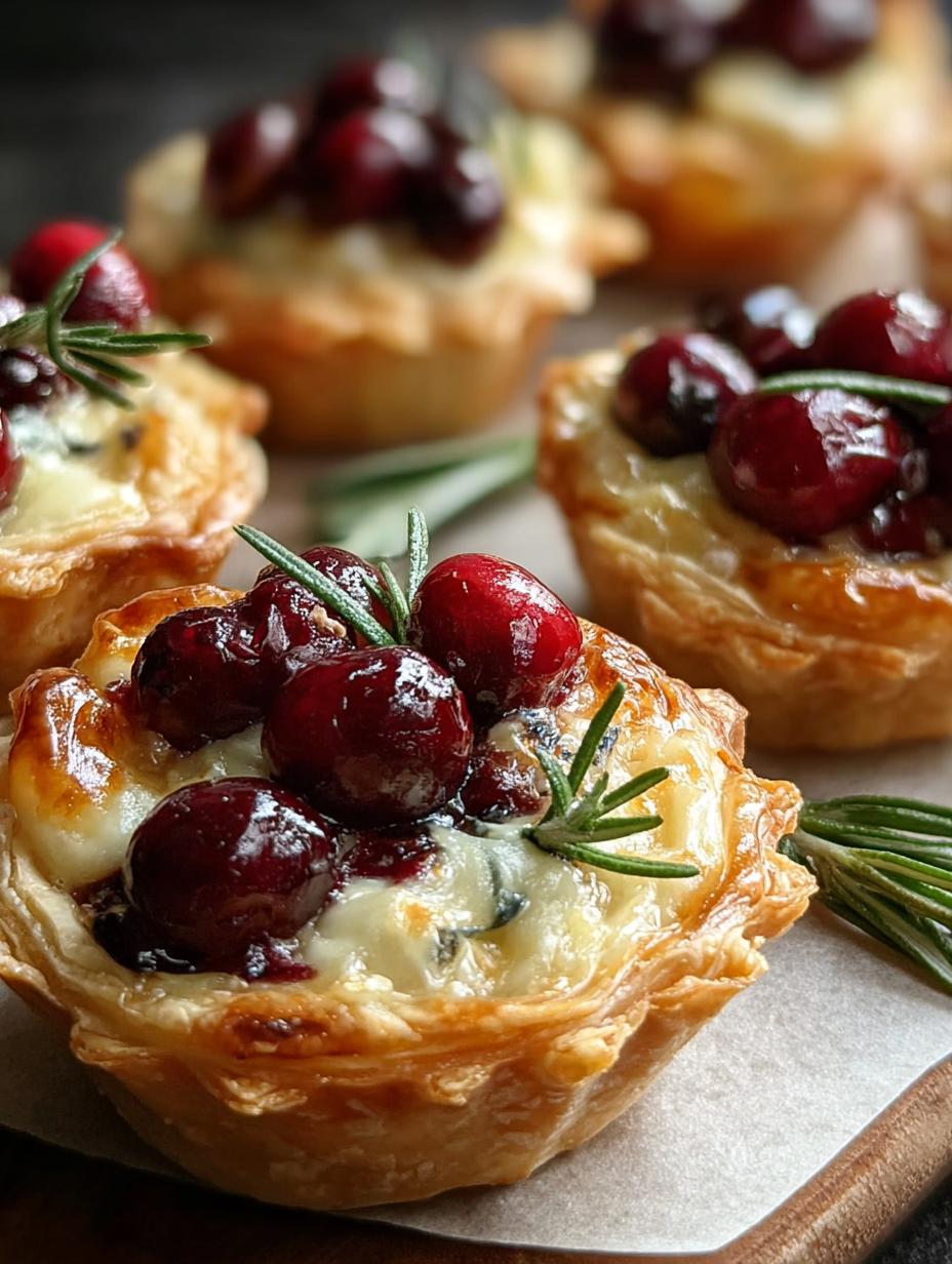 Savory Cranberry Brie Tartlets: 1 Paso Brillante - Savory Cranberry Brie Tartlets - additional detail
