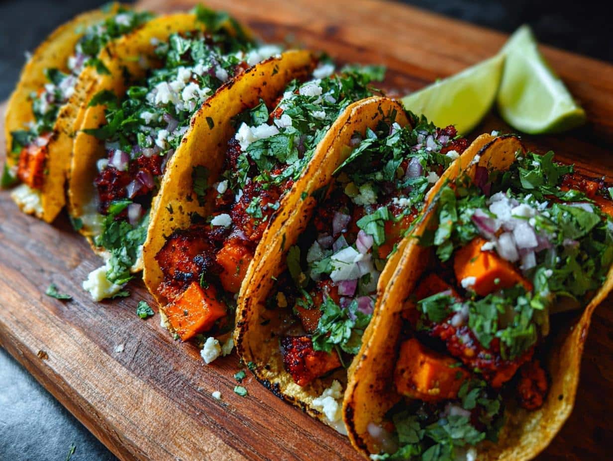 Tacos Batata Asada Chorizo: ¡Dulce y Pícaro Festín! 82 Tacos Batata Asada Chorizo: ¡Dulce y Pícaro Festín! - Tacos Batata Asada Chorizo - main visual representation
