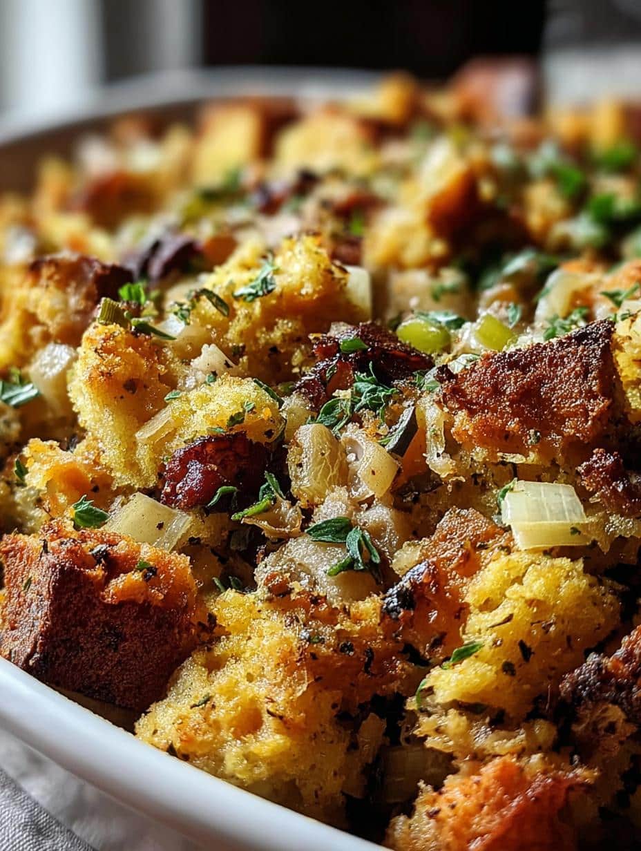 Delicioso Thanksgiving Stuffing casero: una tradición fabulosa 94 Delicioso Thanksgiving Stuffing casero: una tradición fabulosa - Thanksgiving Stuffing - additional detail