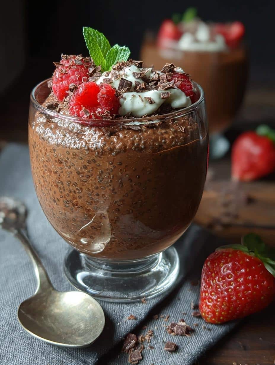 Chocolate Chia Protein Pudding