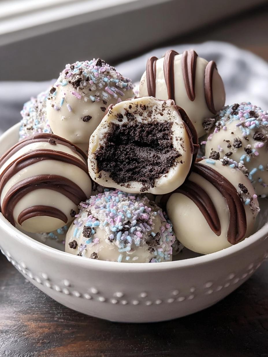 Guía Bake Oreo Cake: increíble placer en 30 minutos - Guide Bake Oreo Cake - bolas de Oreo cubiertas de chocolate en una bandeja