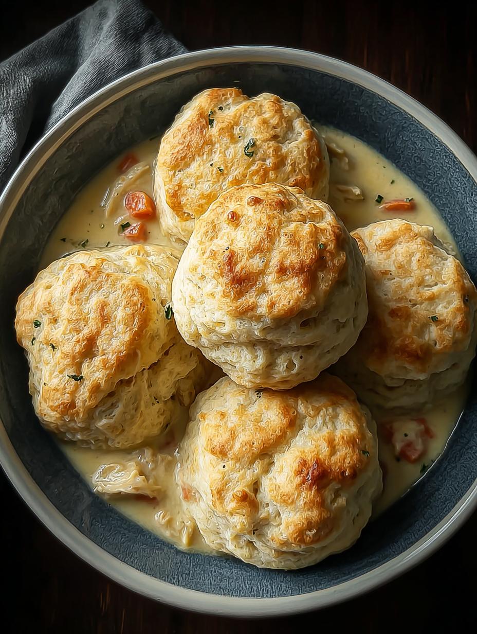 Homestyle Chicken Dumplings: 1 Platillo Increíblemente Reconfortante 105 Homestyle Chicken Dumplings: 1 Platillo Increíblemente Reconfortante - Homestyle Chicken Dumplings Biscuits - main visual representation