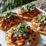Sabrosas Tostadas Pollo Rostizado