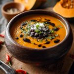 Sopa Calabaza Asada Frijoles
