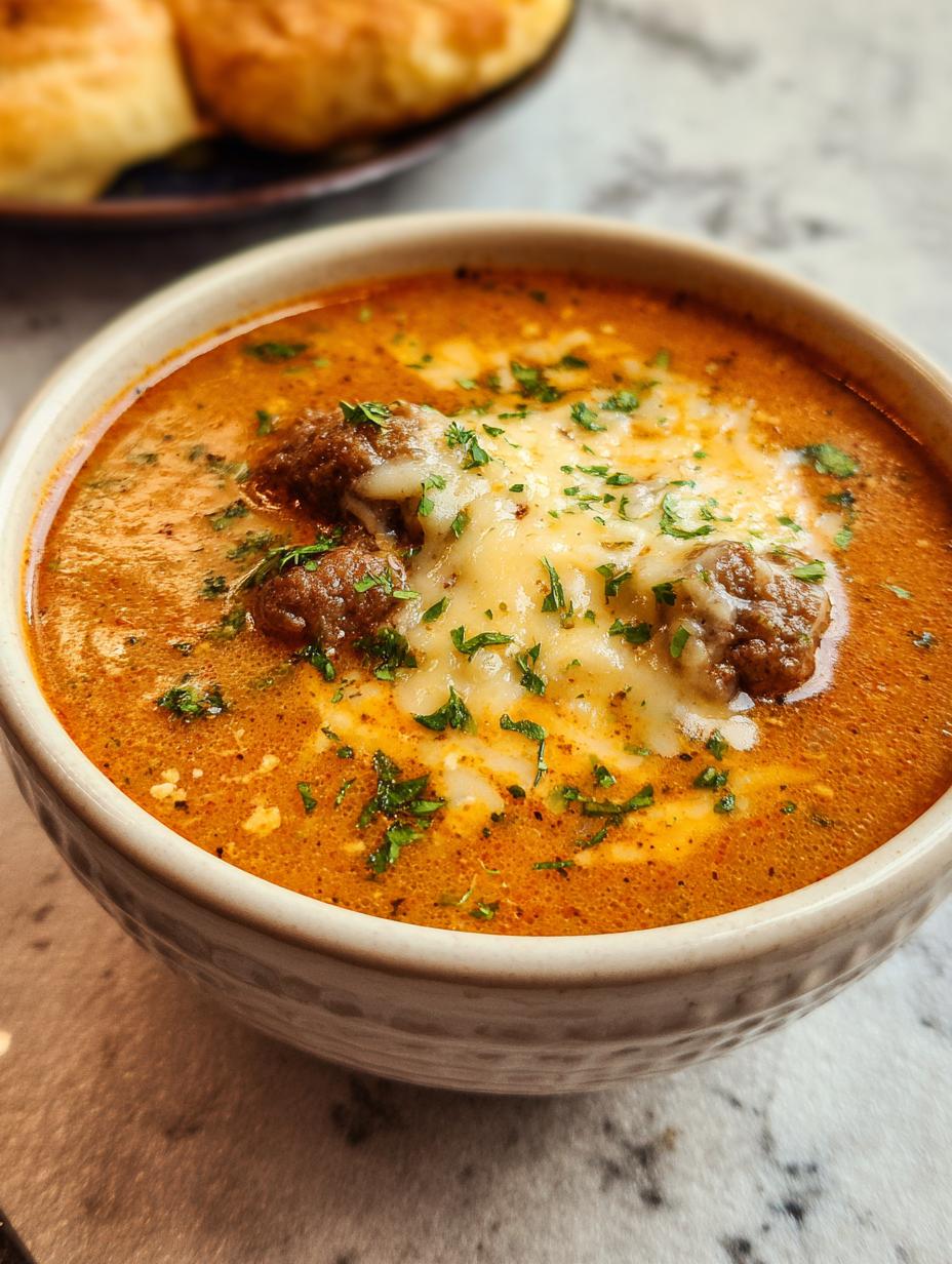 ¡Una Sopa Hamburguesa Con Queso tan buena en 6 horas! - Sopa Hamburguesa Con Queso - main visual representation