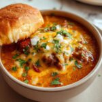 Sopa Hamburguesa Con Queso